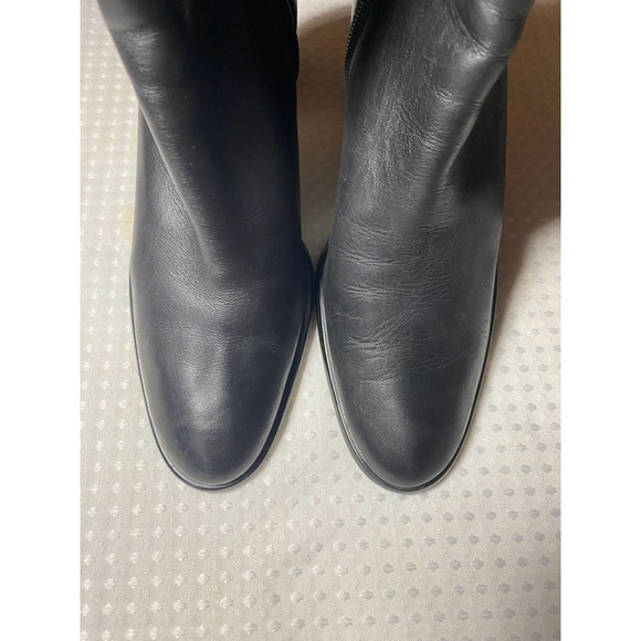 Tahari Boot SZ 9M Jessica Heel Black soft Leather 3 1/2in - Picture 6 of 8